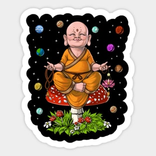 Buddha Mushroom Meditation Sticker